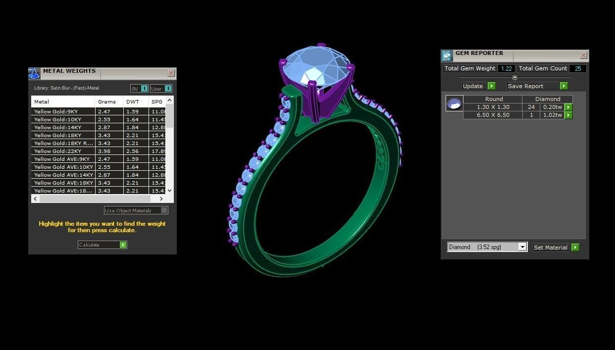 SLT 118 Diamond Women Ring Version 3 3D print model_1