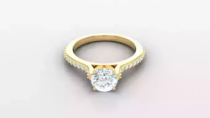 SLT 118 Diamond Women Ring Version 3 3D print model