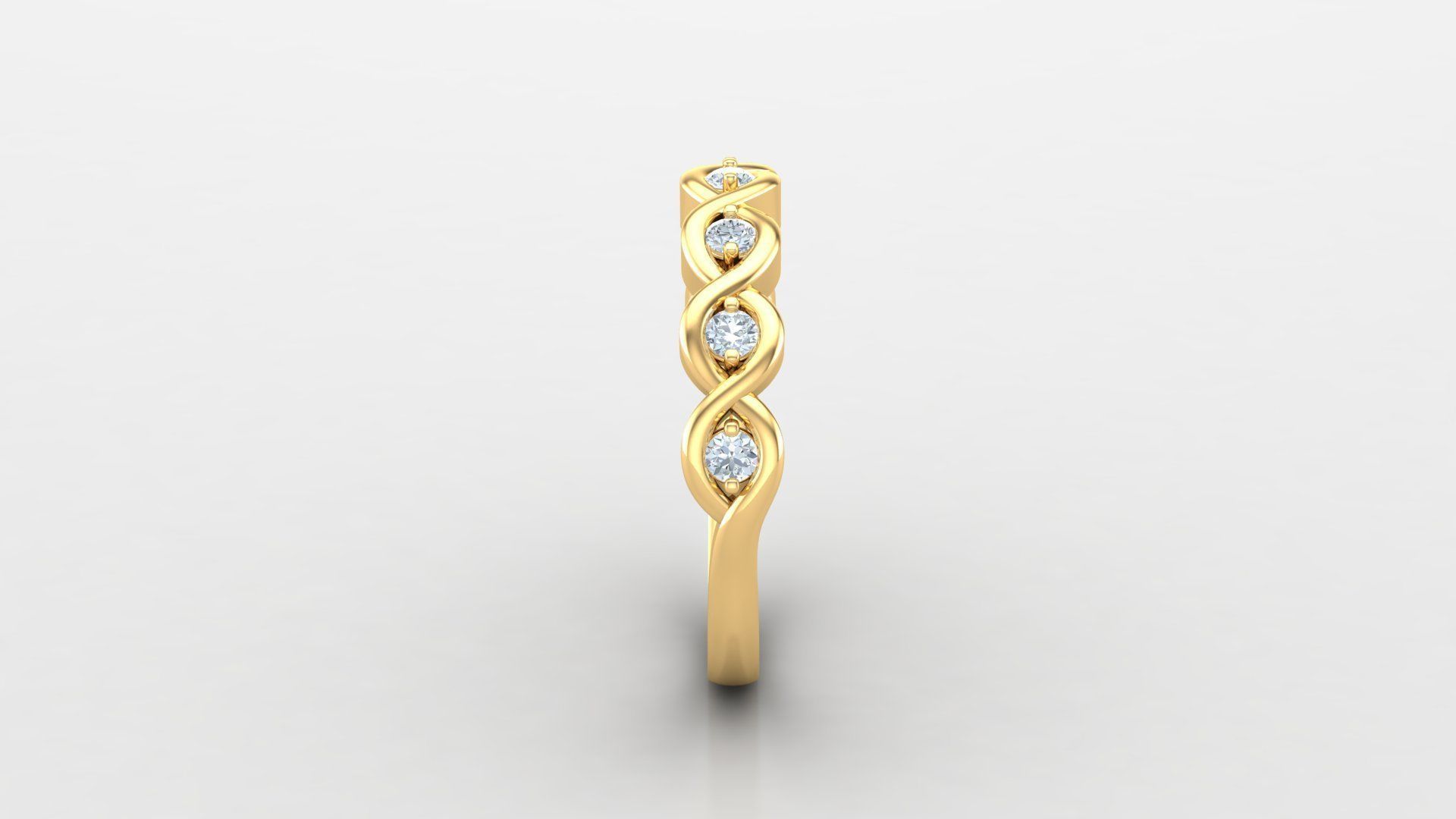 SLT 117 Diamond Women Ring Version 3 3D print model_4