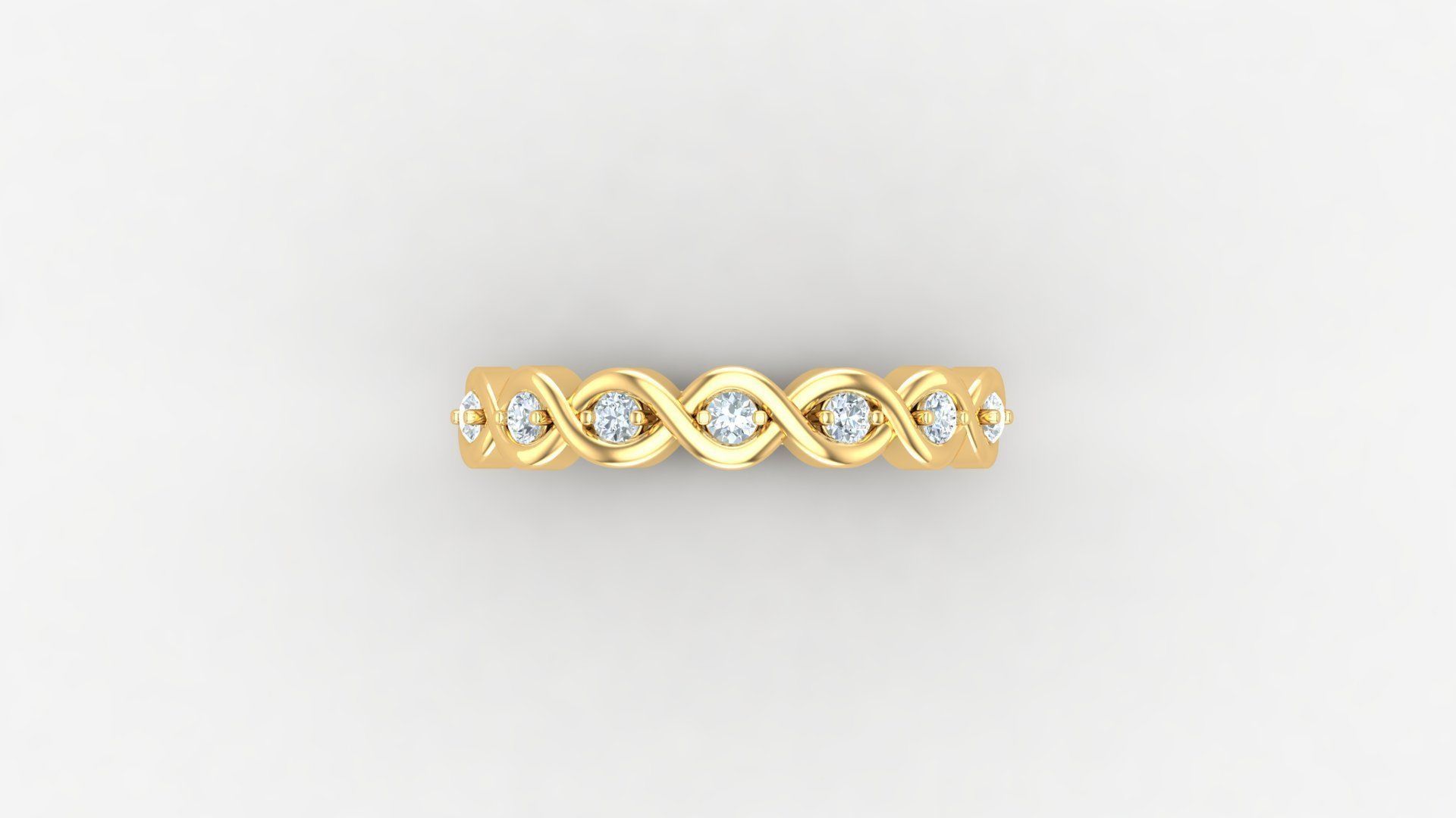 SLT 117 Diamond Women Ring Version 3 3D print model_5