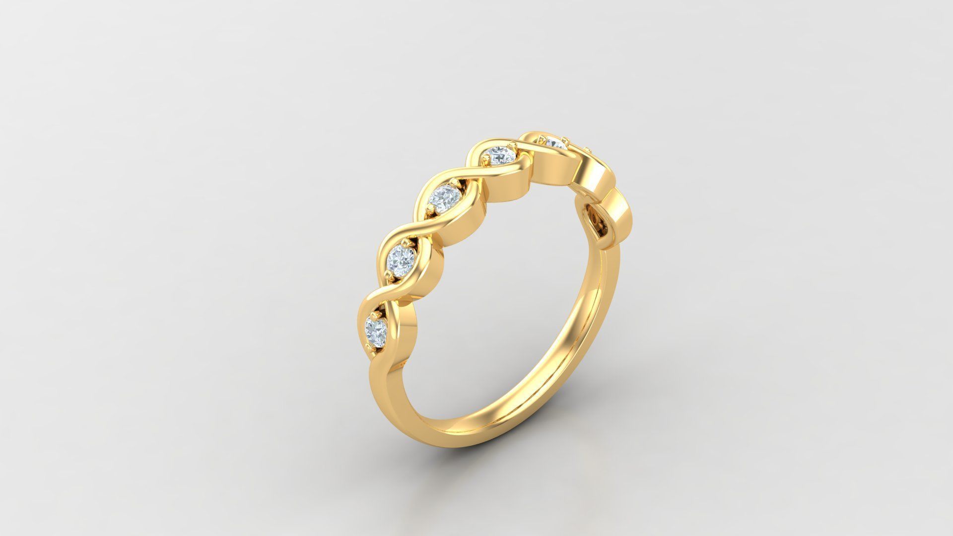 SLT 117 Diamond Women Ring Version 3 3D print model_2