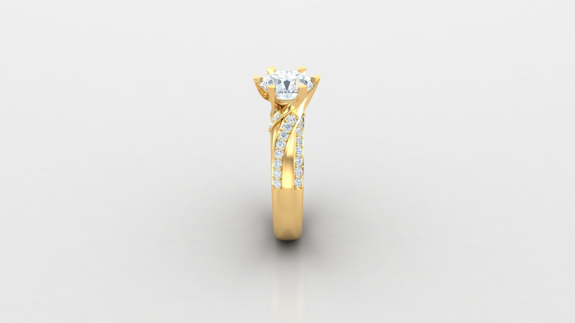 SLT 116 Diamond Women Ring Version 3 3D print model_4