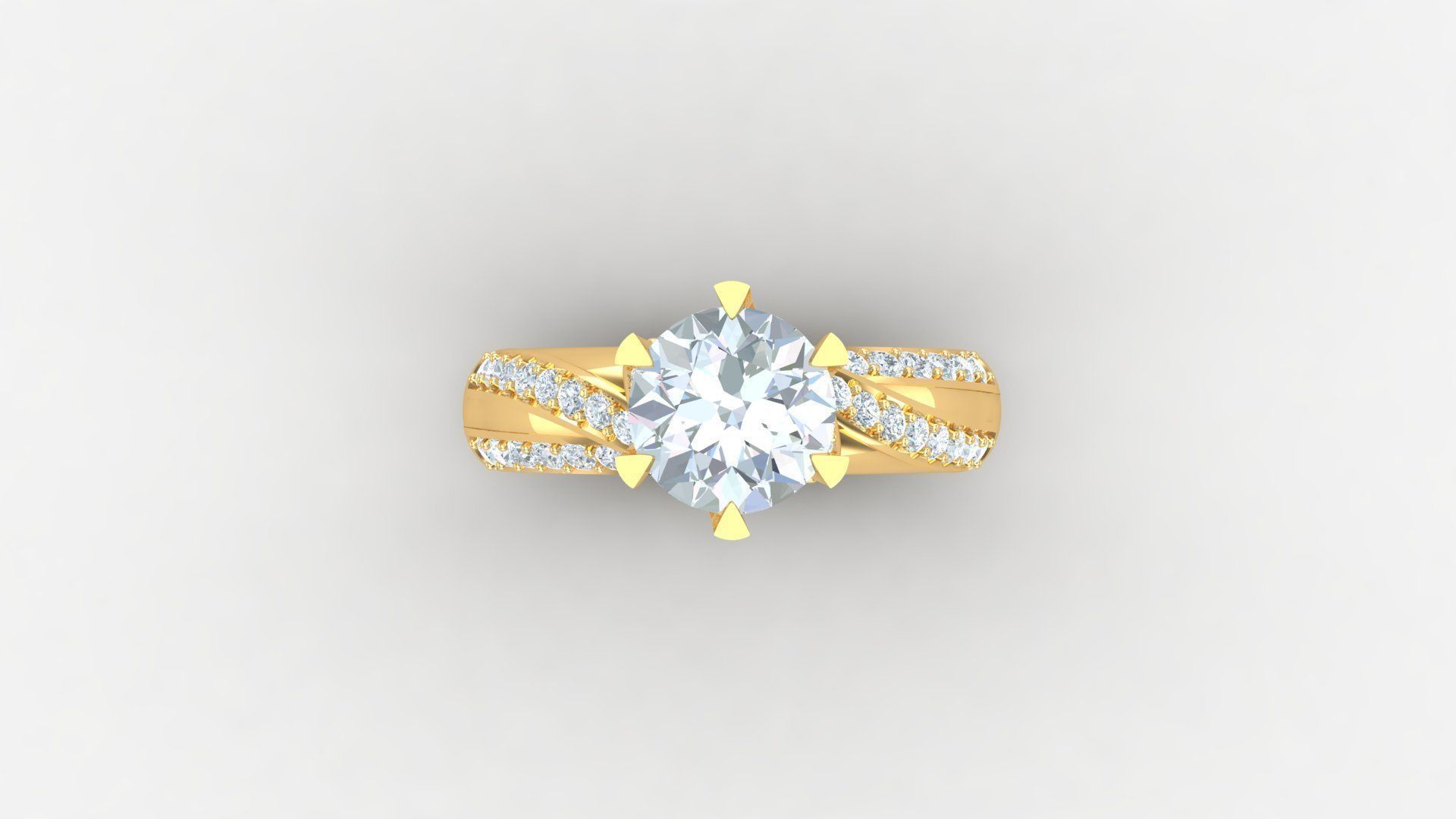 SLT 116 Diamond Women Ring Version 3 3D print model_5