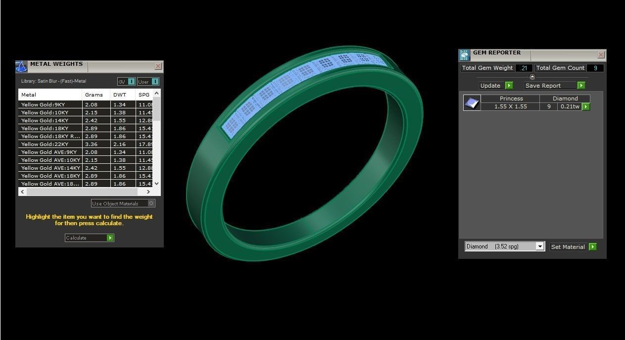 SLT 115 Diamond Women Ring Version 3 3D print model_1