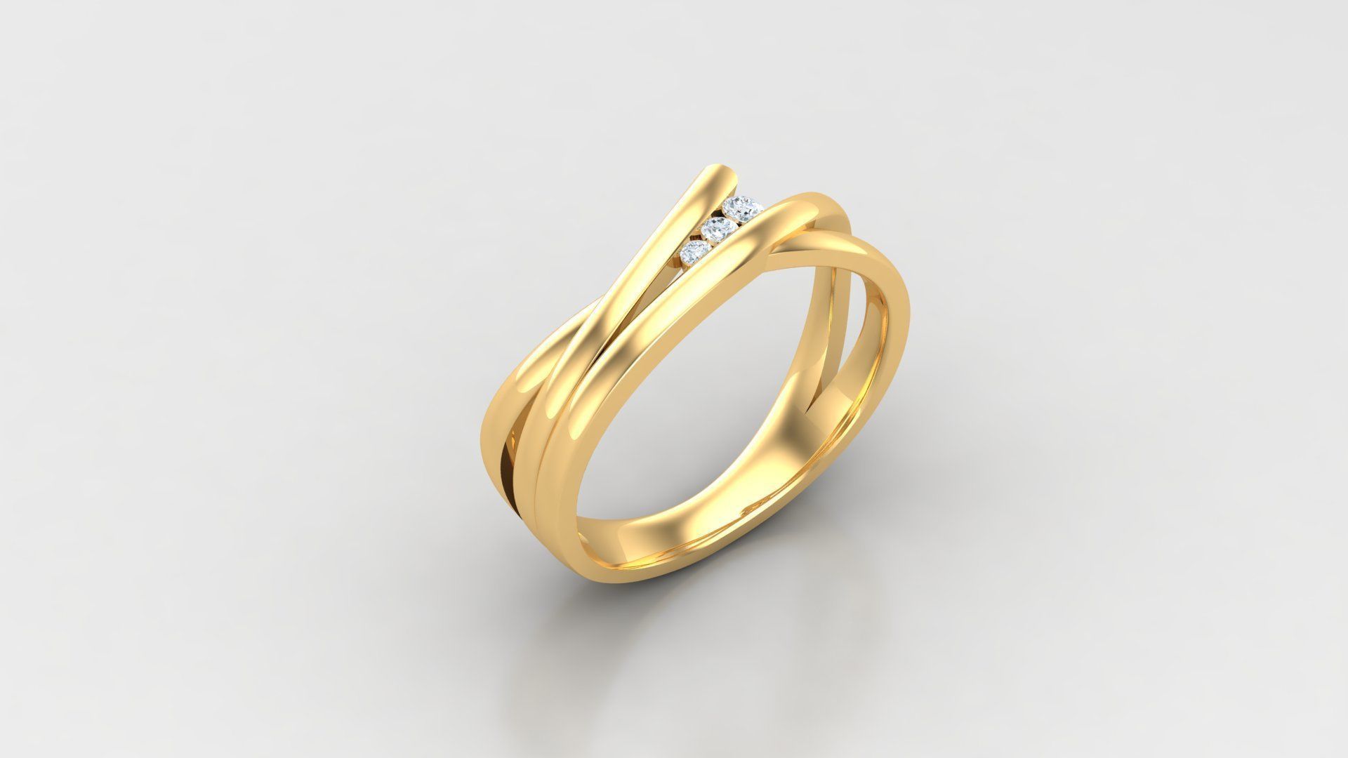 SLT 113 Diamond Women Ring Version 3 3D print model_2