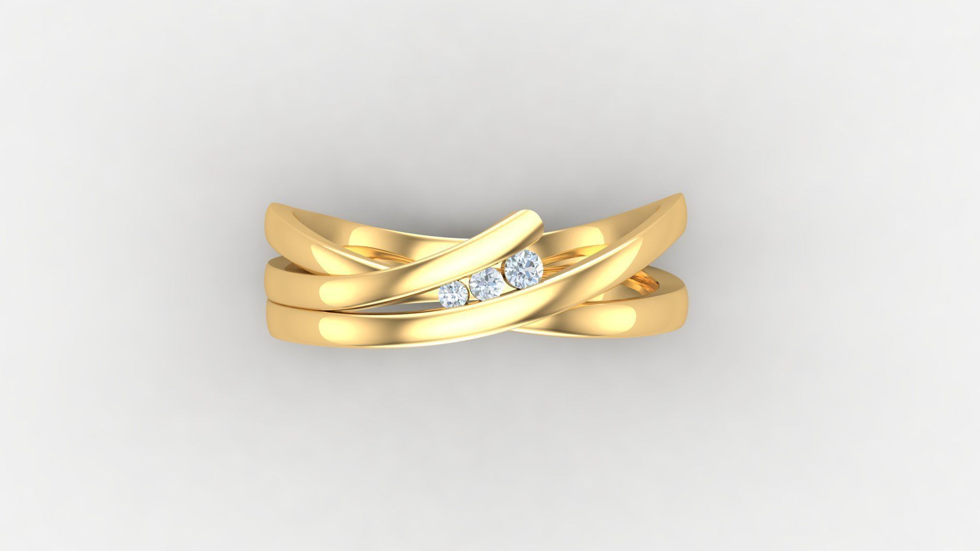 SLT 113 Diamond Women Ring Version 3 3D print model_5