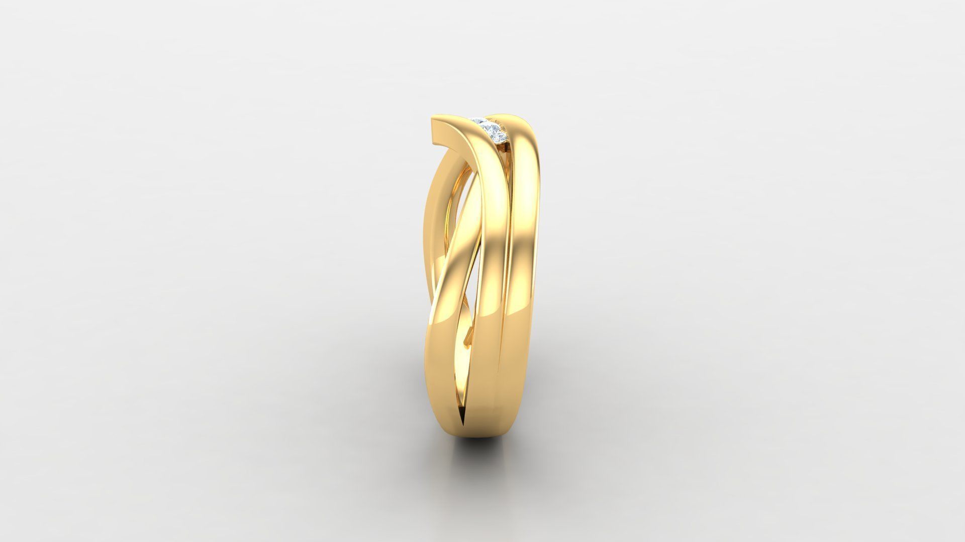 SLT 113 Diamond Women Ring Version 3 3D print model_4