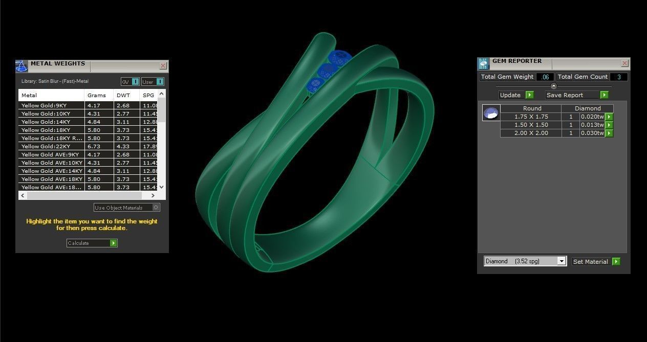 SLT 113 Diamond Women Ring Version 3 3D print model_1