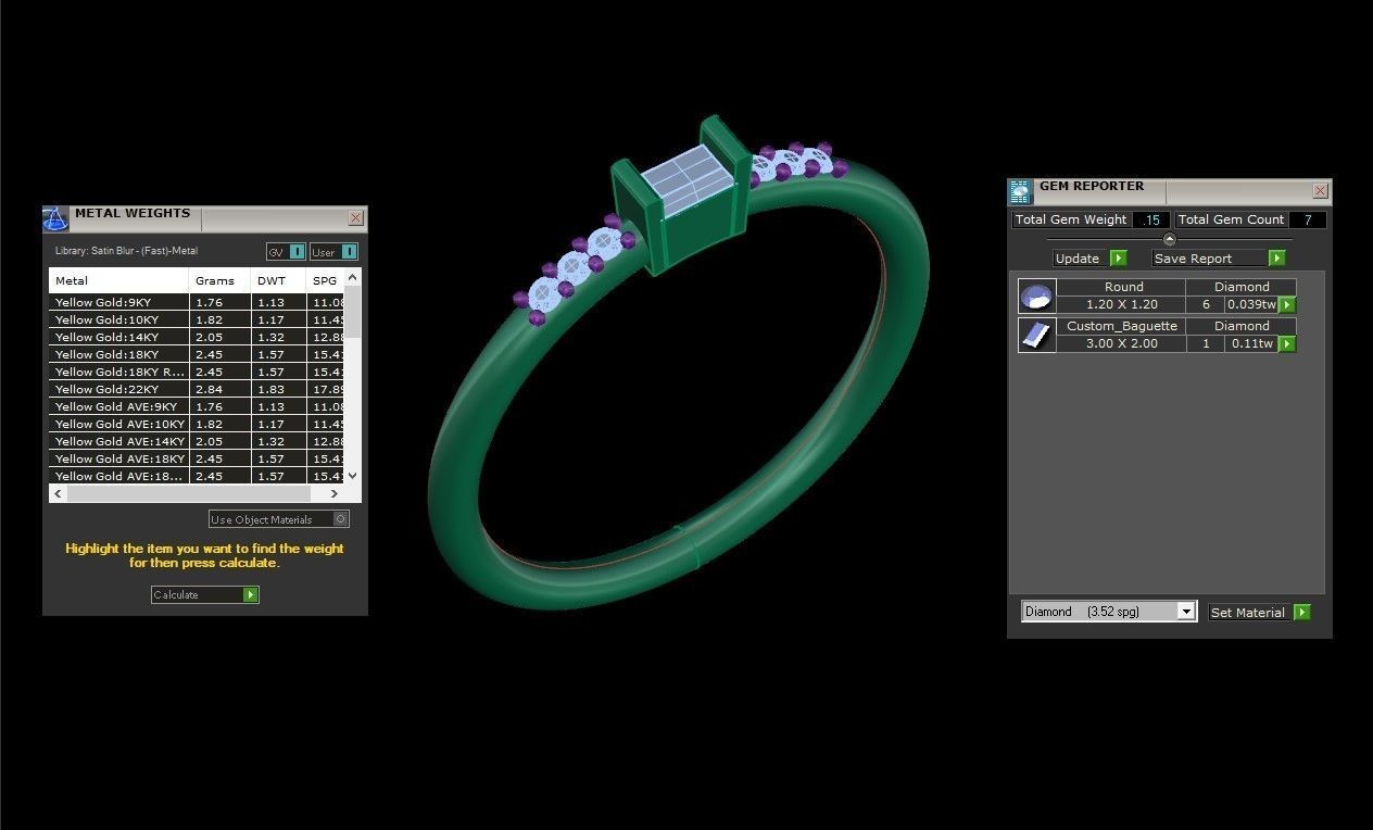 SLT 112 Diamond Women Ring Version 3 3D print model_1