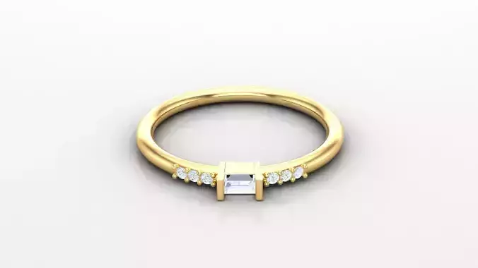 SLT 112 Diamond Women Ring Version 3 3D print model