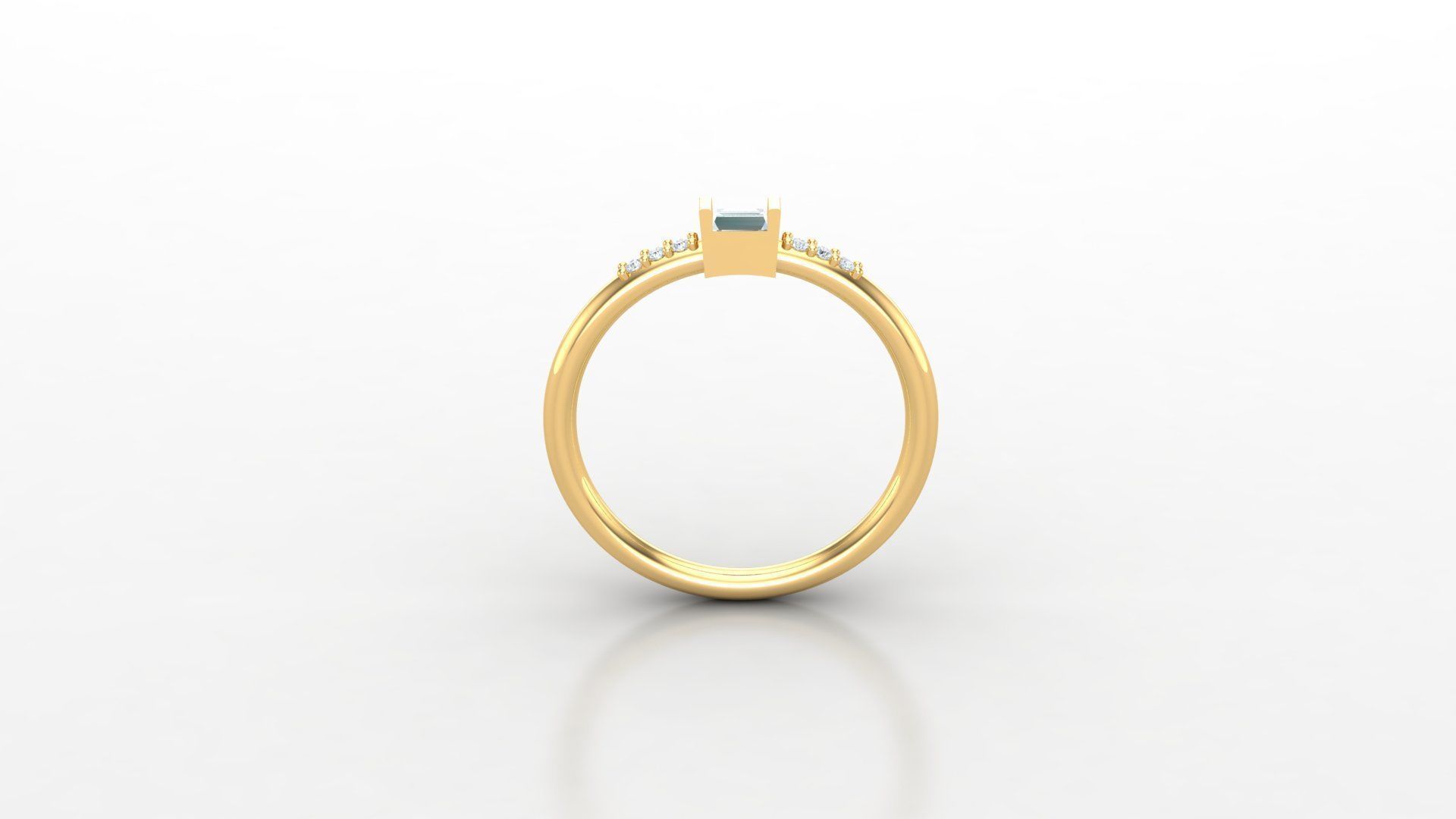 SLT 112 Diamond Women Ring Version 3 3D print model_3