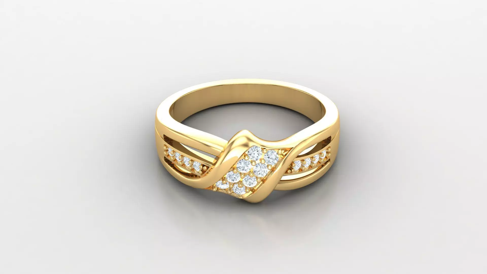 SLT 111 Diamond Women Ring Version 3 3D print model_0