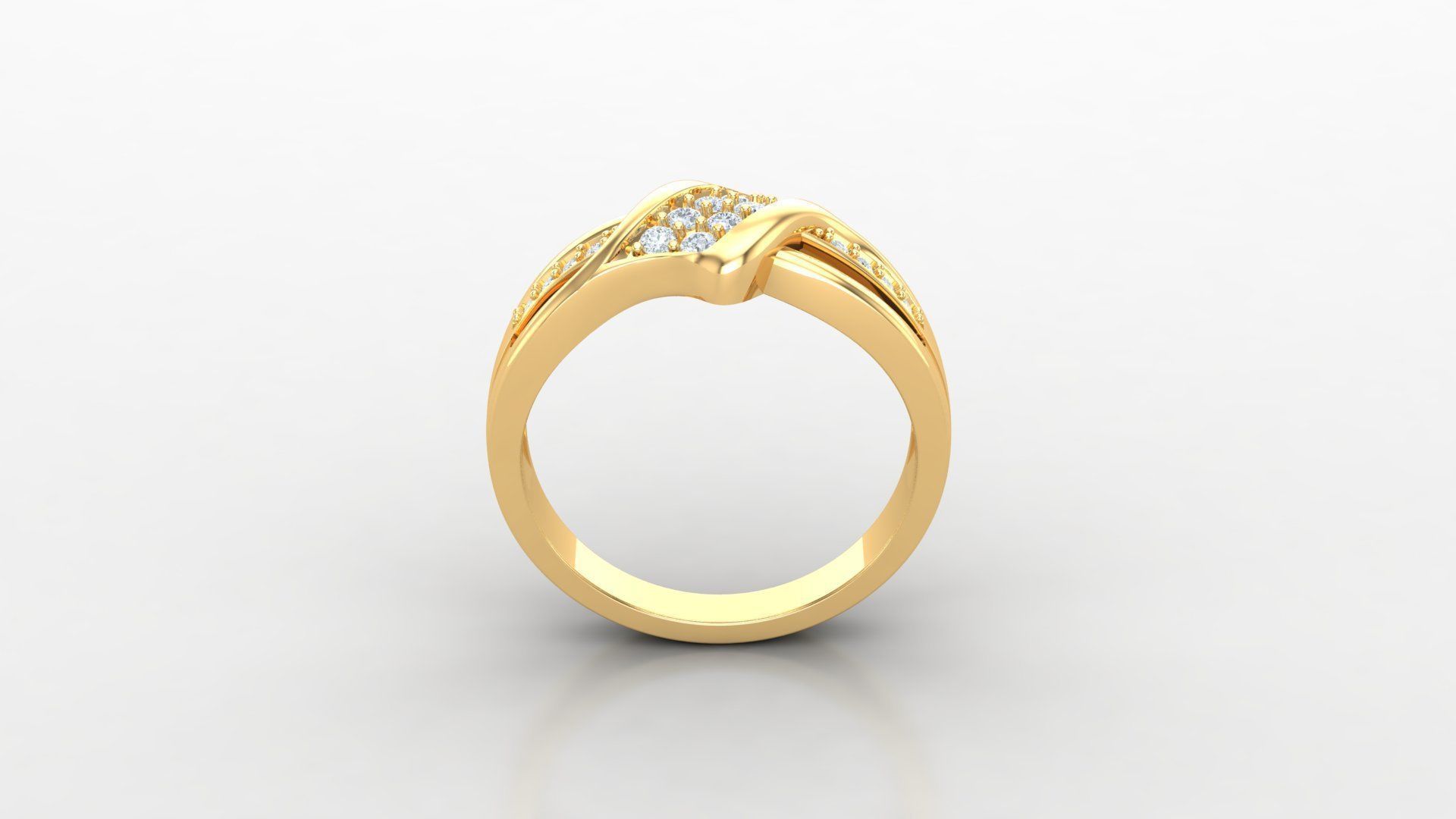 SLT 111 Diamond Women Ring Version 3 3D print model_3