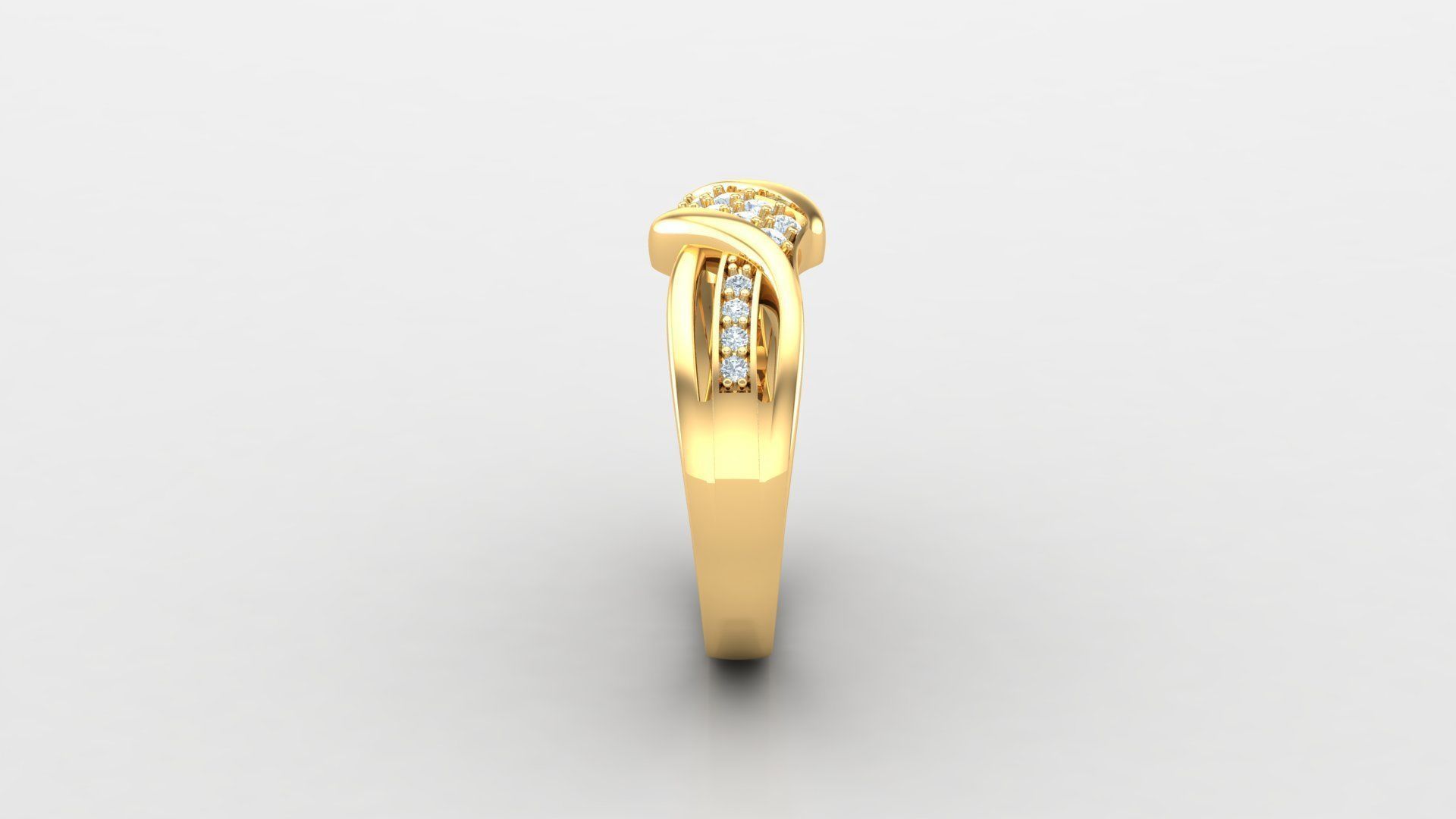 SLT 111 Diamond Women Ring Version 3 3D print model_4