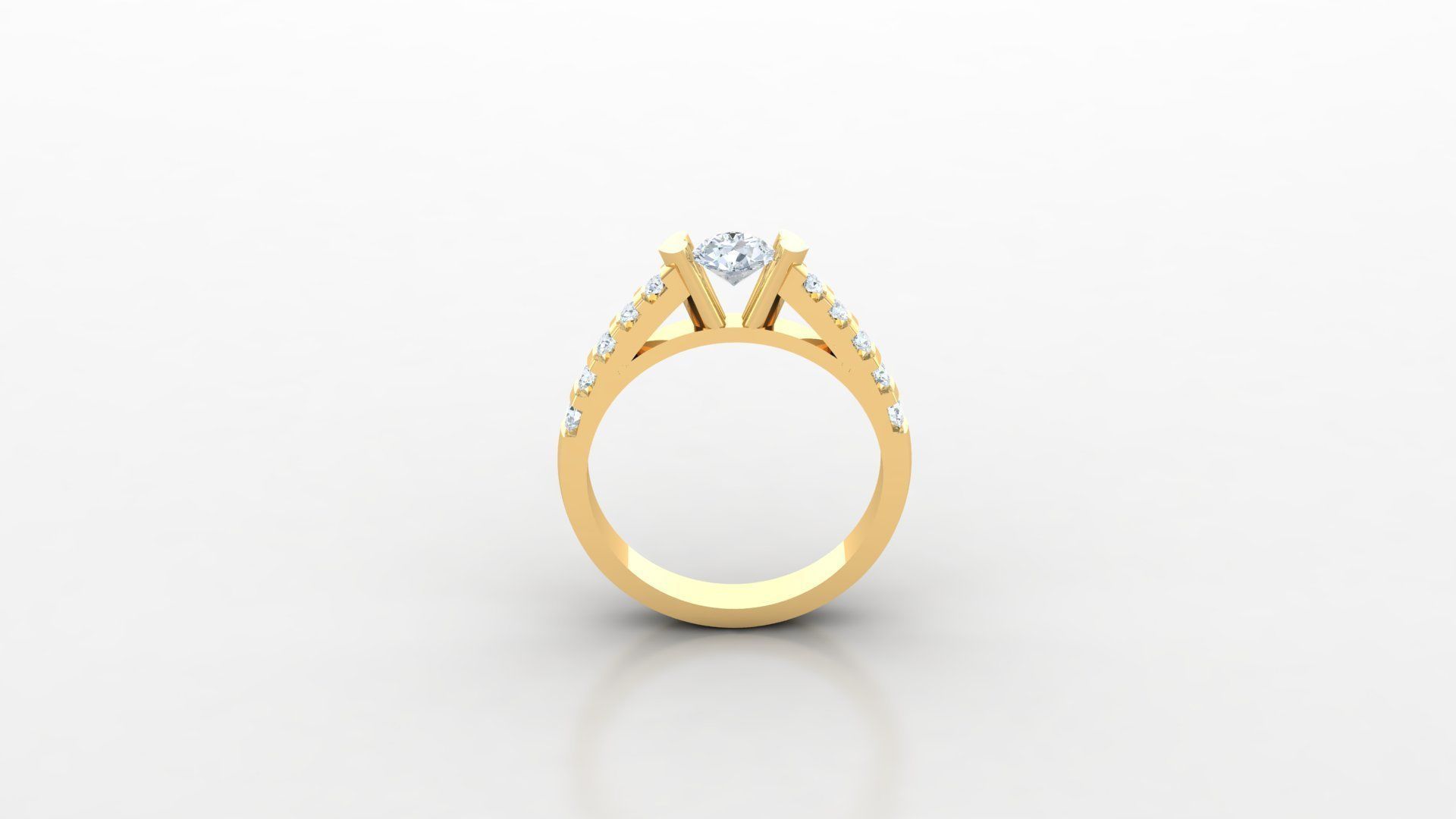 SLT 109 Diamond Women Ring Version 3 3D print model_3