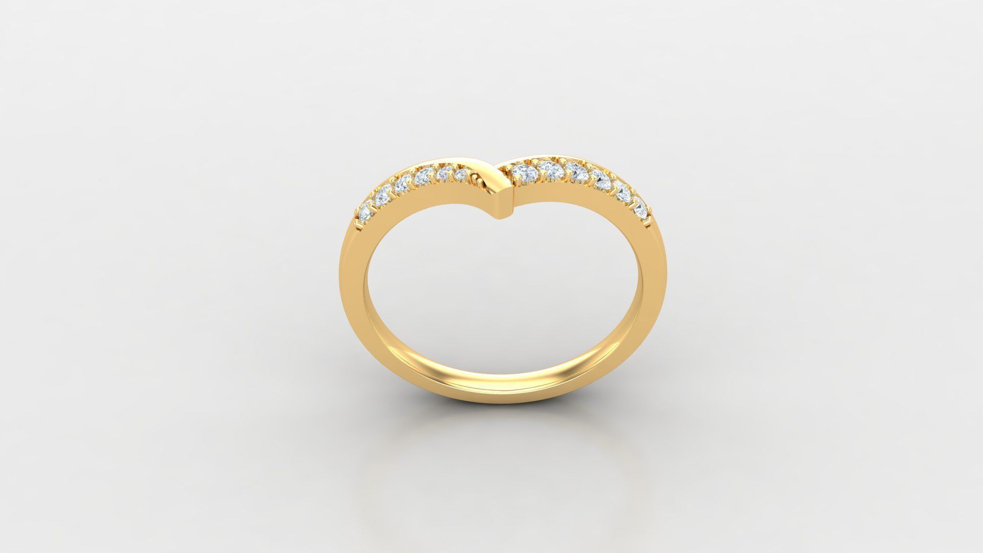 SLT 108 Diamond Women Ring Version 3 3D print model_3