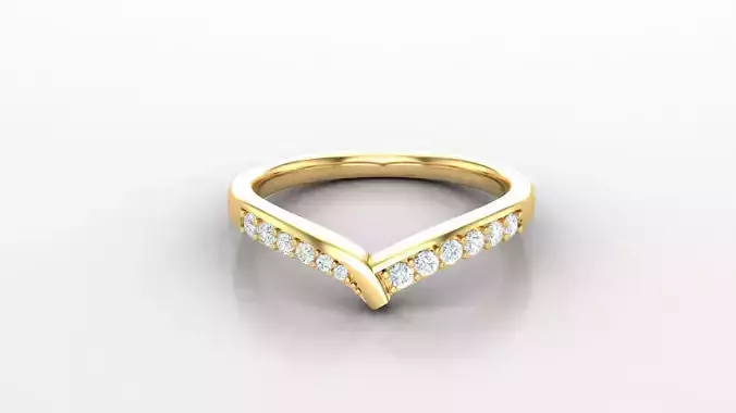 SLT 108 Diamond Women Ring Version 3 3D print model