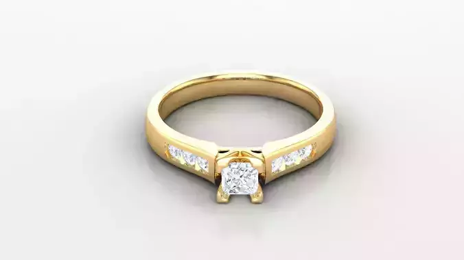 SLT 106 Diamond Women Ring Version 3 3D print model