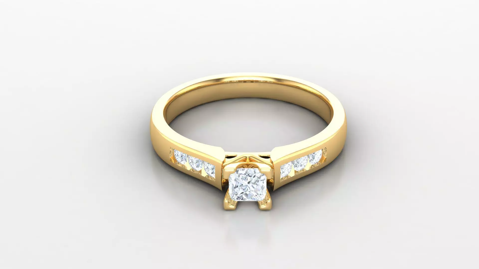 SLT 106 Diamond Women Ring Version 3 3D print model_0