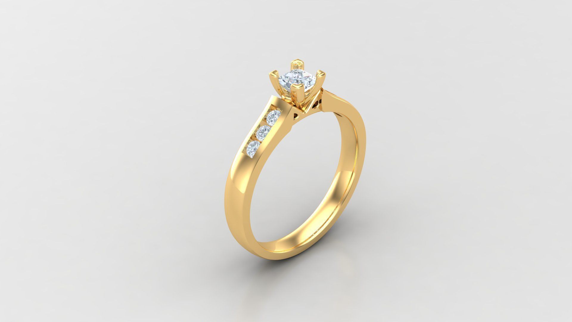SLT 106 Diamond Women Ring Version 3 3D print model_2
