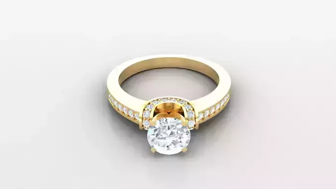 SLT 105 Diamond Women Ring Version 3 3D print model