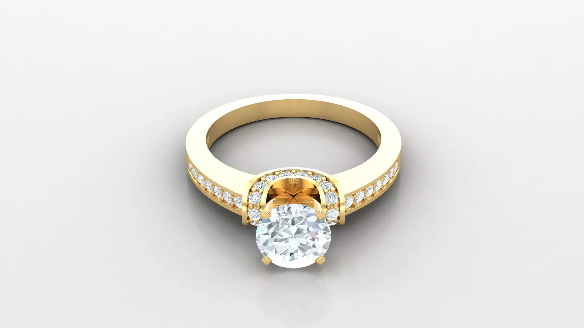 SLT 105 Diamond Women Ring Version 3 3D print model_0