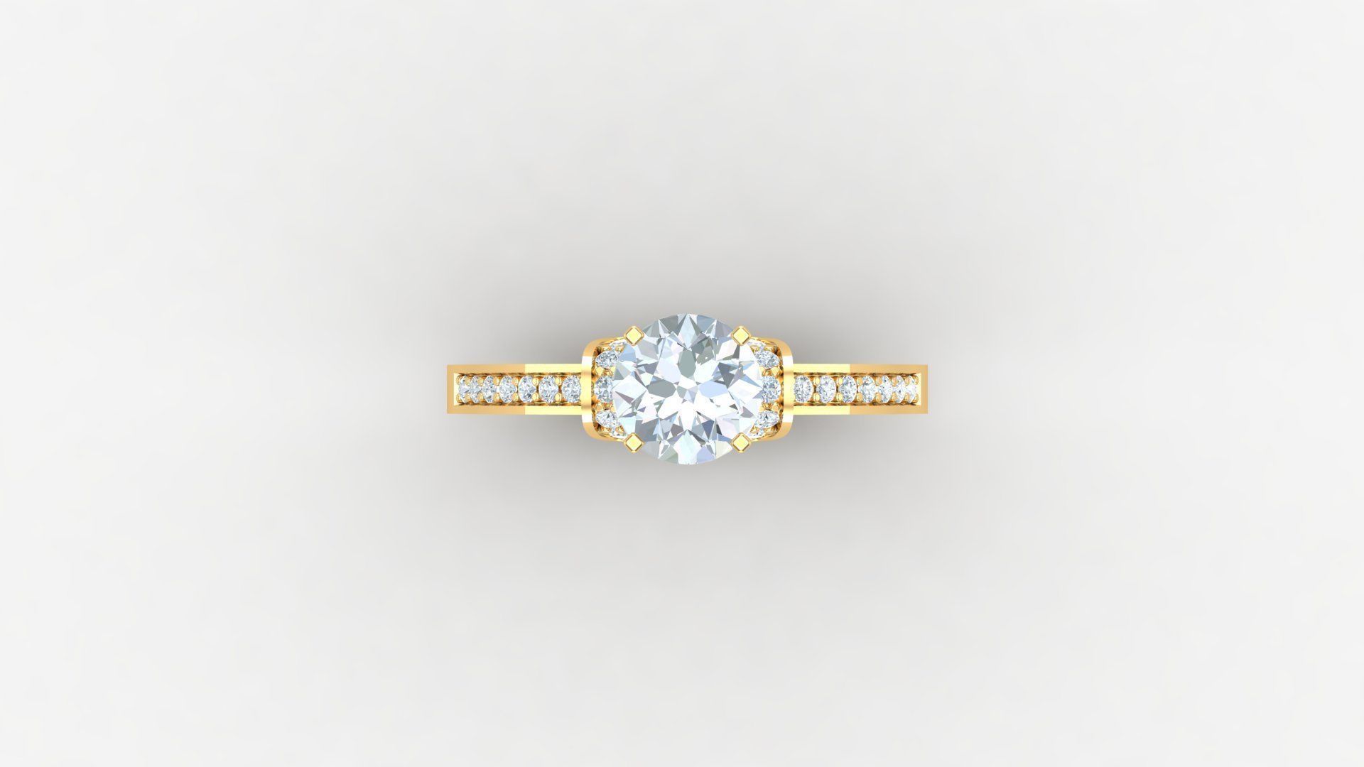 SLT 105 Diamond Women Ring Version 3 3D print model_5