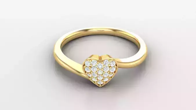SLT 104 Diamond Women Ring Version 3 3D print model