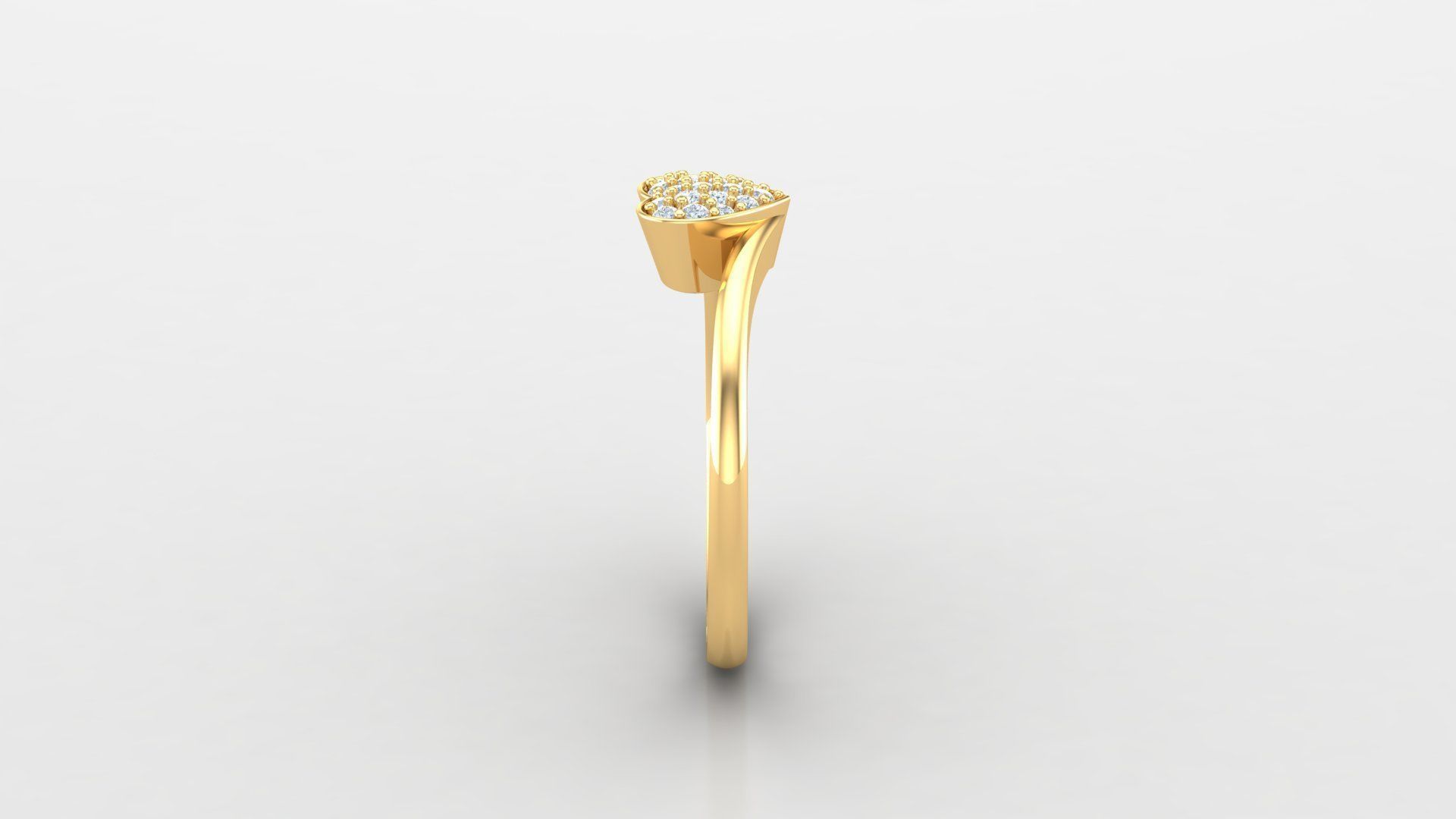 SLT 104 Diamond Women Ring Version 3 3D print model_4