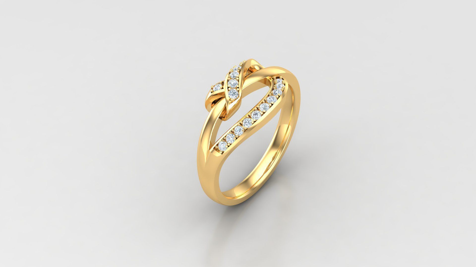 SLT 103 Diamond Women Ring Version 3 3D print model_2