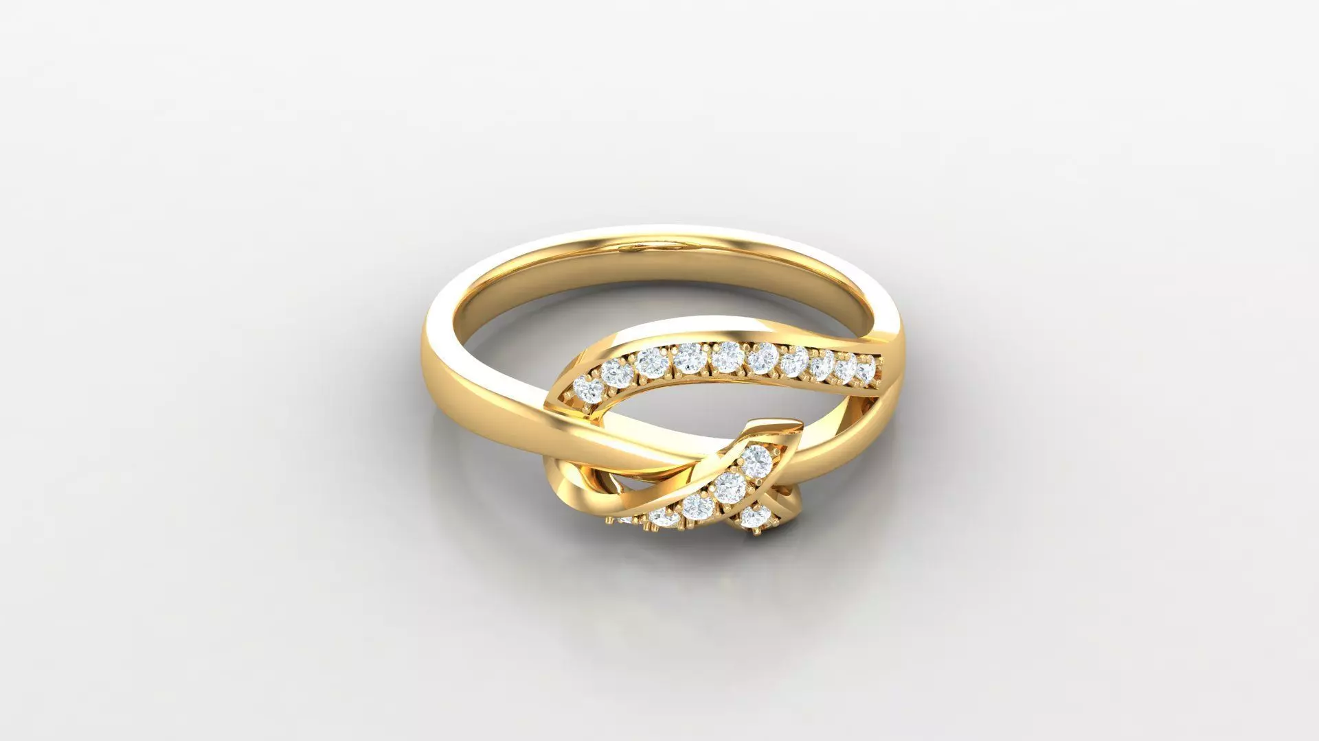 SLT 103 Diamond Women Ring Version 3 3D print model_0