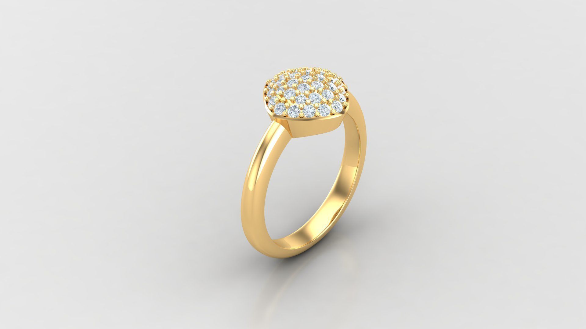 SLT 101 Diamond Women Ring Version 3 3D print model_2