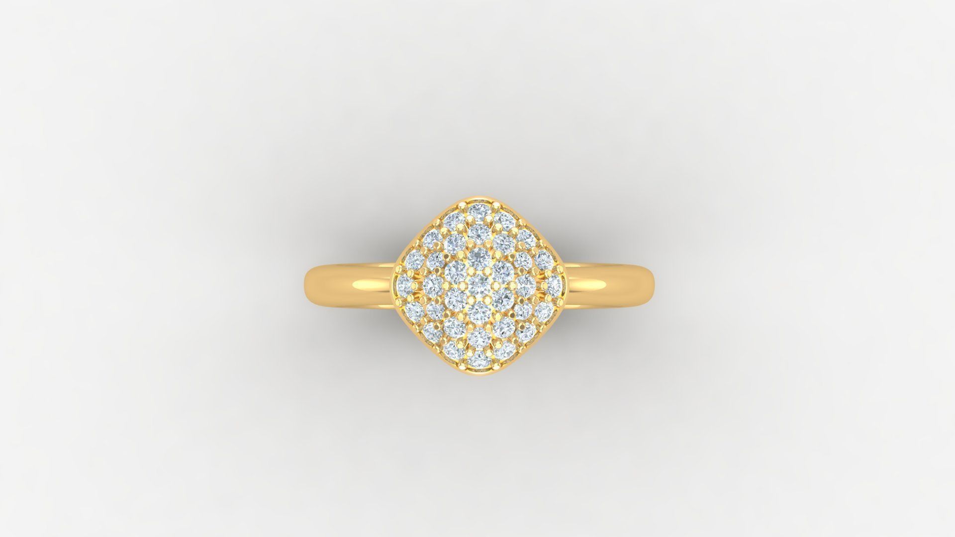 SLT 101 Diamond Women Ring Version 3 3D print model_5