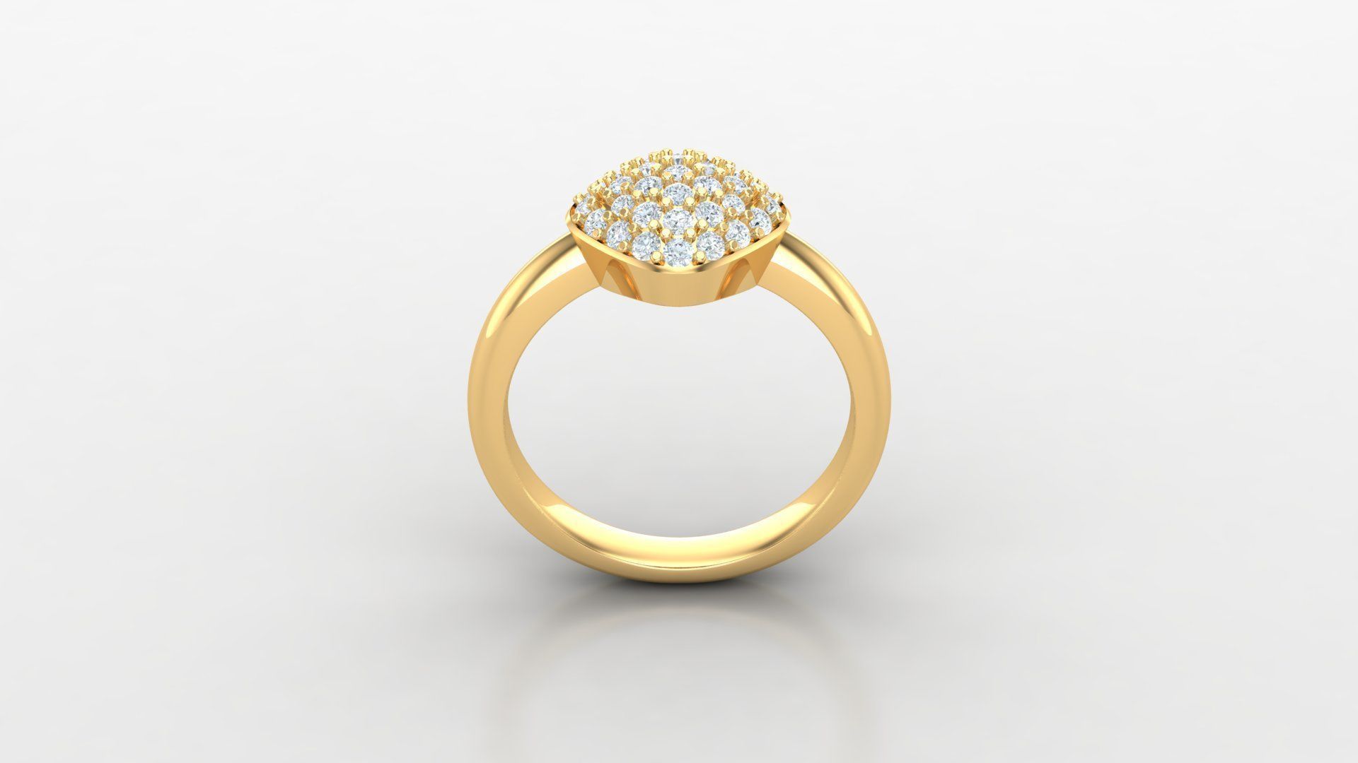 SLT 101 Diamond Women Ring Version 3 3D print model_3