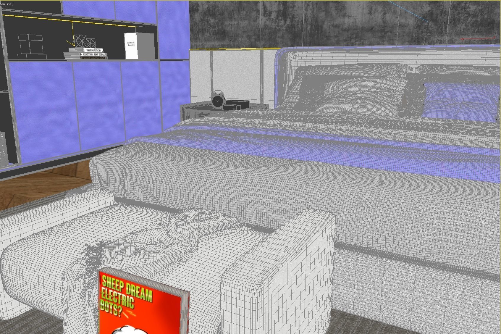 Cozy Bedroom Interior Scene 3D model_7