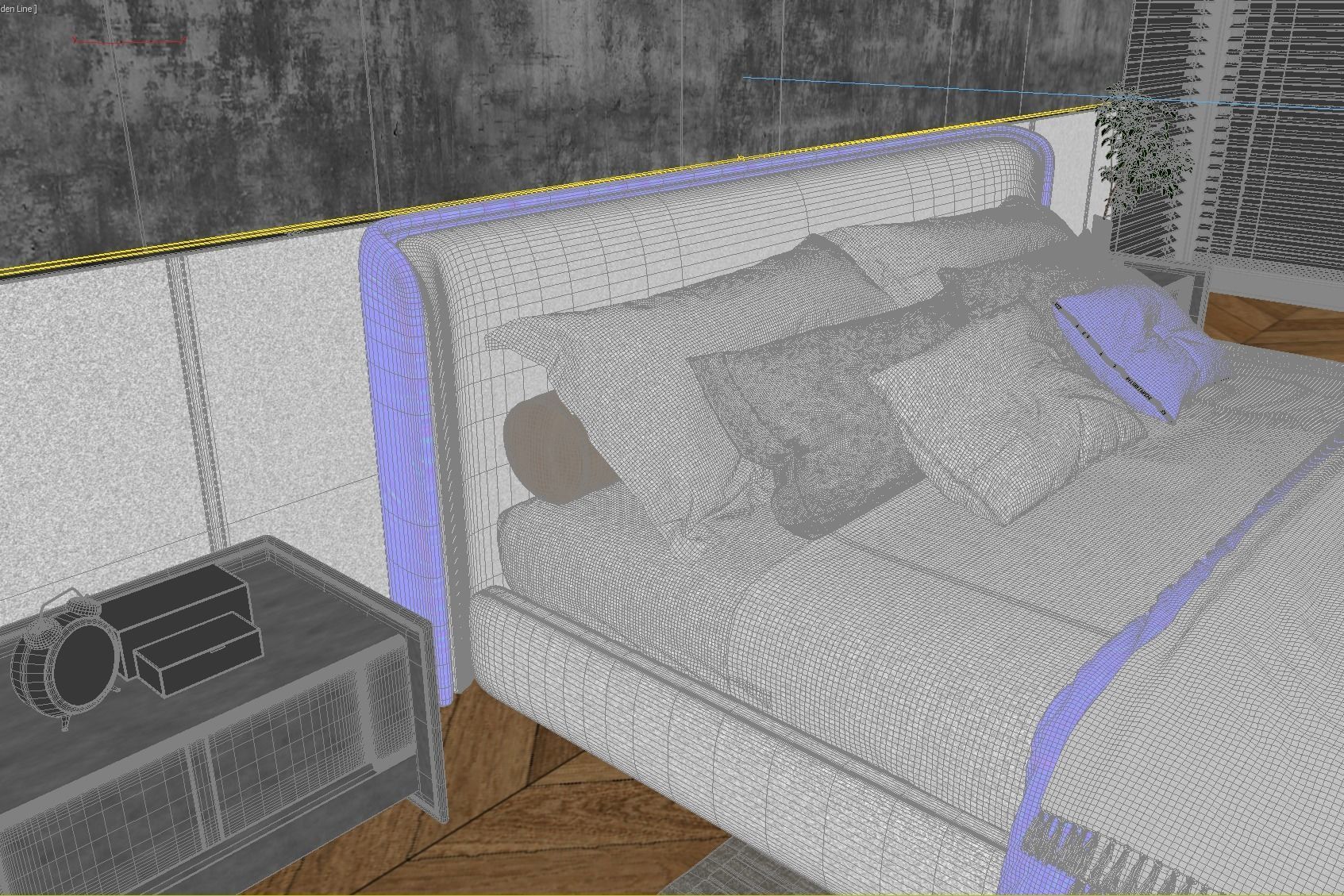 Cozy Bedroom Interior Scene 3D model_8