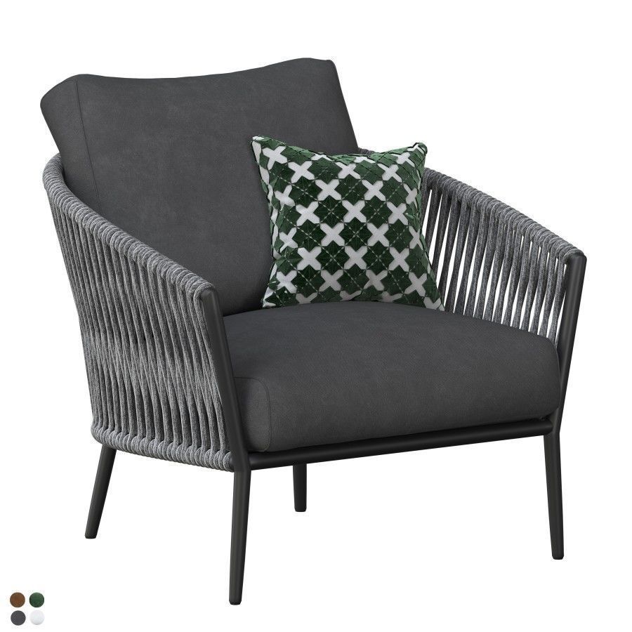 Catalina Outdoor Lounge Chair   Side End Table 3D model_5