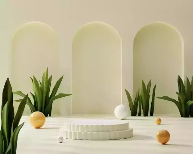 Minimal pallet with arch 3D model