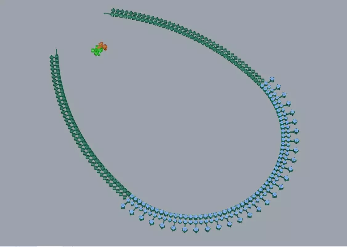 necklace diamond 3D print model_0