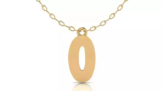Alphabet Stylish Pendant O 3D print model