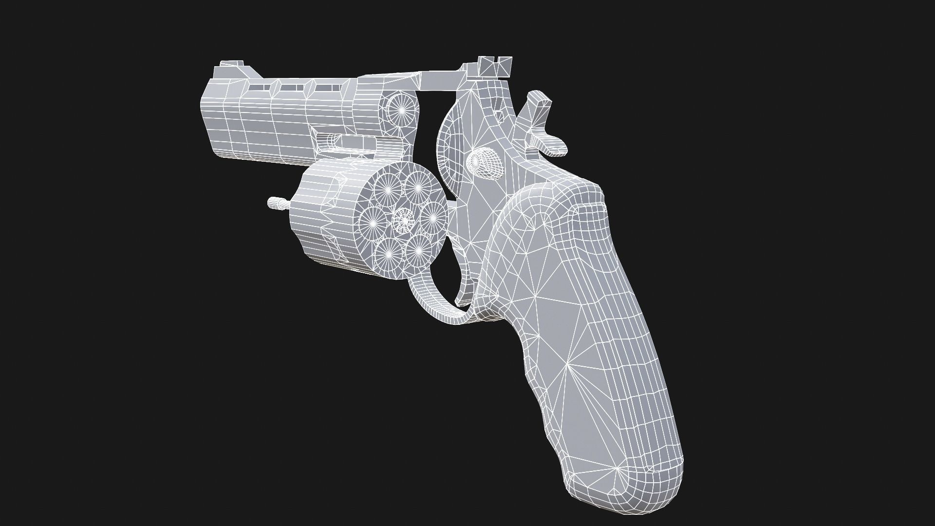 Taurus RT444 Raging Bull Low poly PBR Low-poly 3D model_15