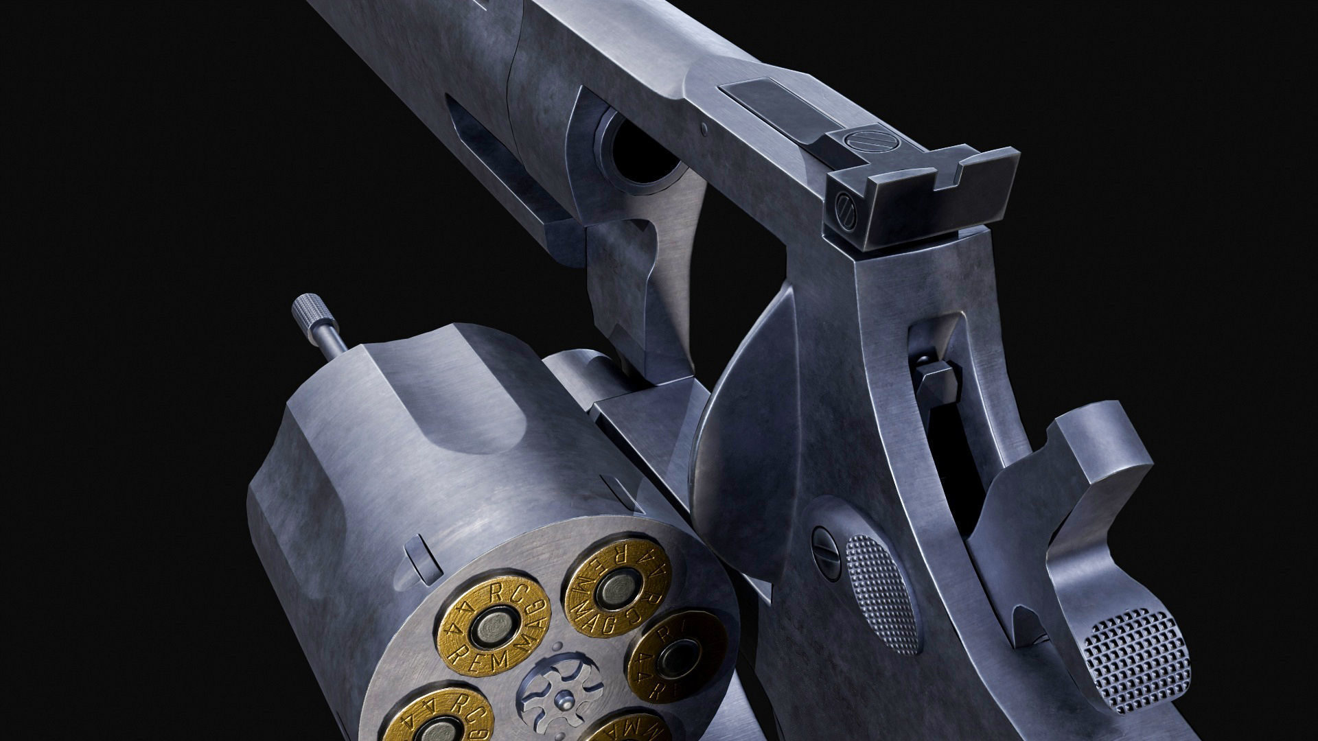 Taurus RT444 Raging Bull Low poly PBR Low-poly 3D model_4