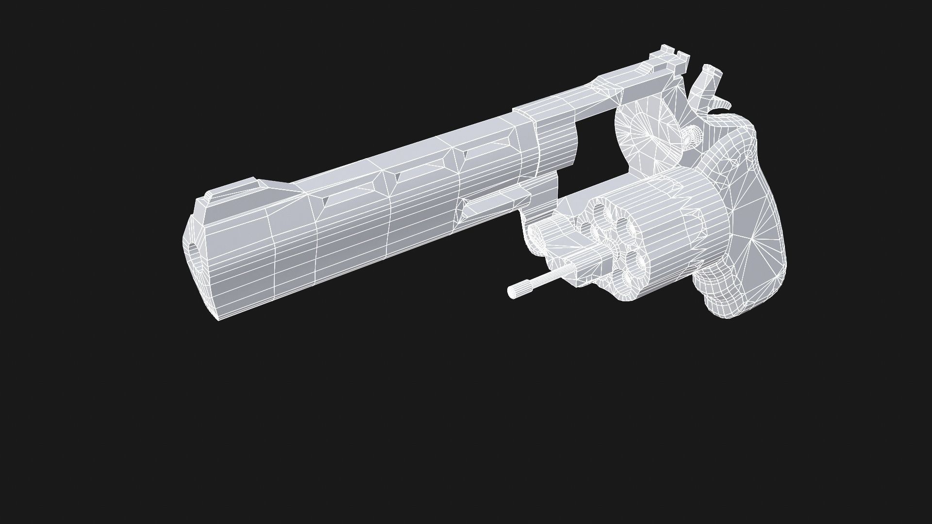 Taurus RT444 Raging Bull Low poly PBR Low-poly 3D model_18