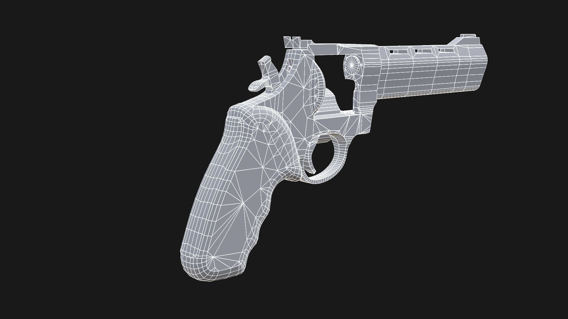 Taurus RT444 Raging Bull Low poly PBR Low-poly 3D model_17
