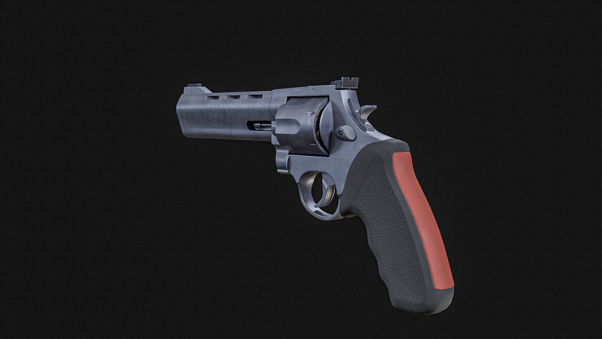 Taurus RT444 Raging Bull Low poly PBR Low-poly 3D model_11