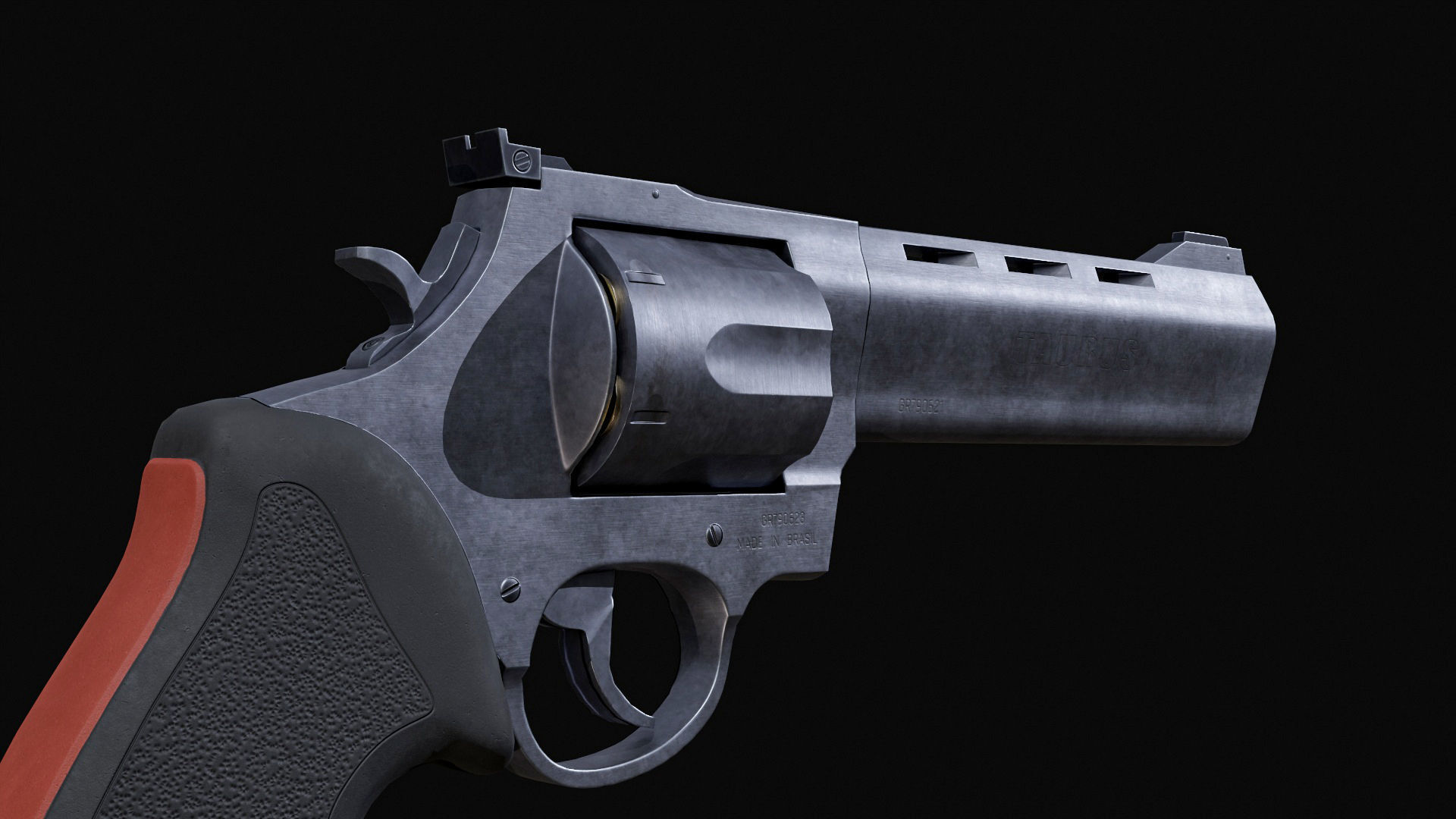 Taurus RT444 Raging Bull Low poly PBR Low-poly 3D model_9