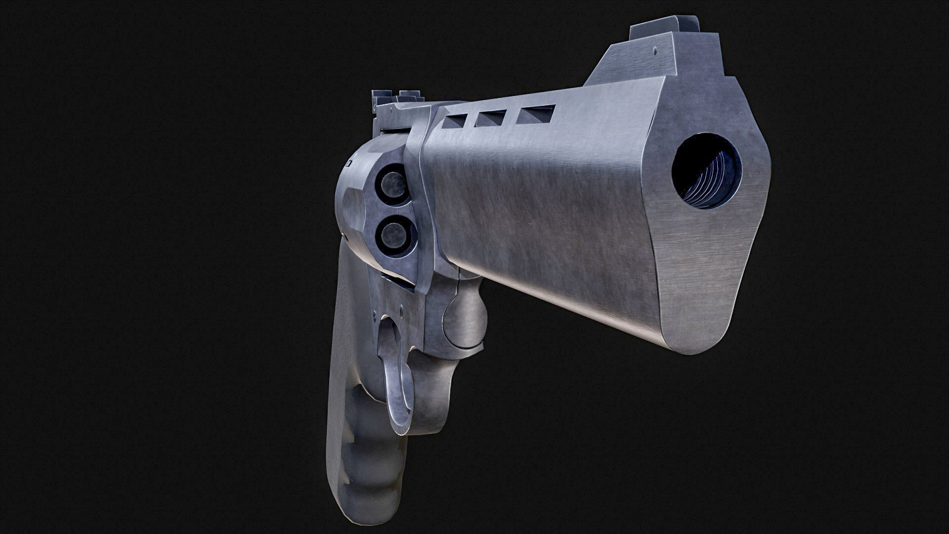 Taurus RT444 Raging Bull Low poly PBR Low-poly 3D model_10