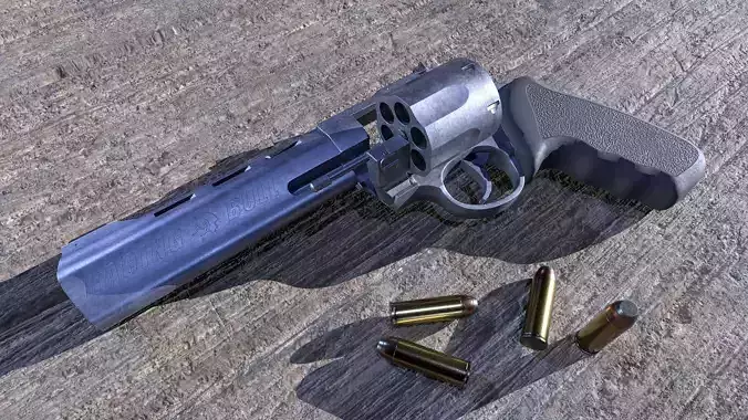 Taurus RT444 Raging Bull Low poly PBR