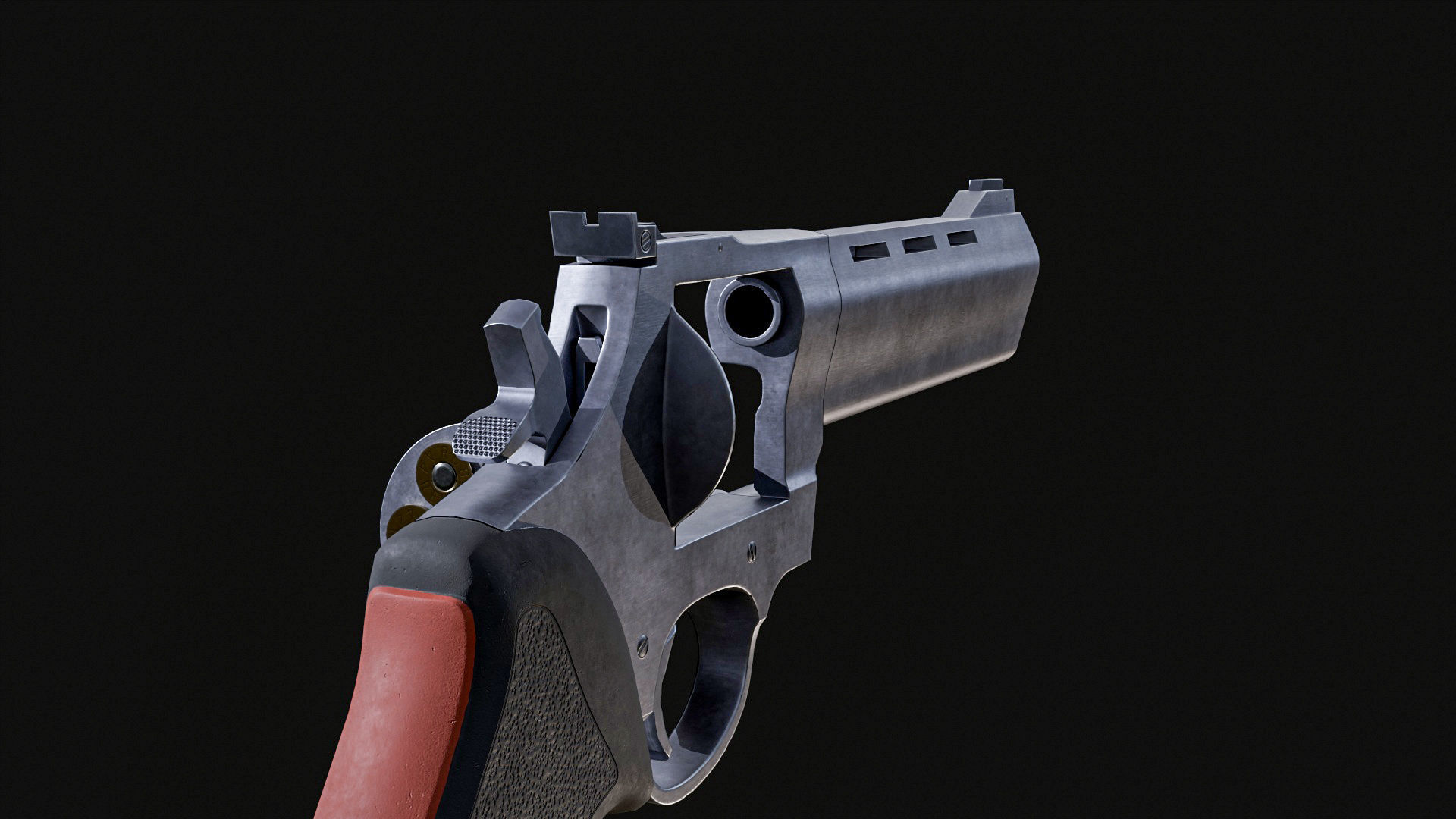 Taurus RT444 Raging Bull Low poly PBR Low-poly 3D model_8