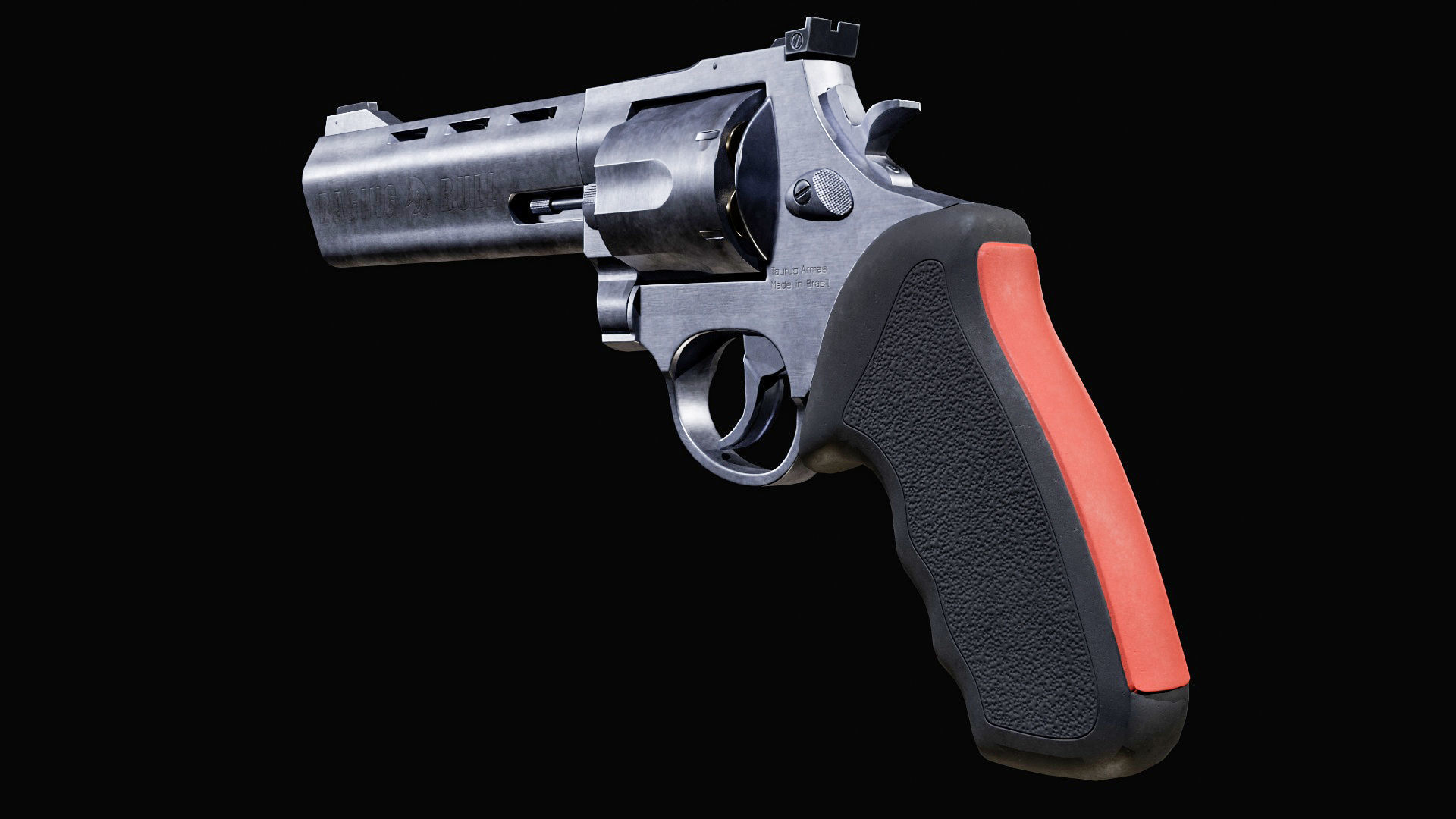 Taurus RT444 Raging Bull Low poly PBR Low-poly 3D model_6